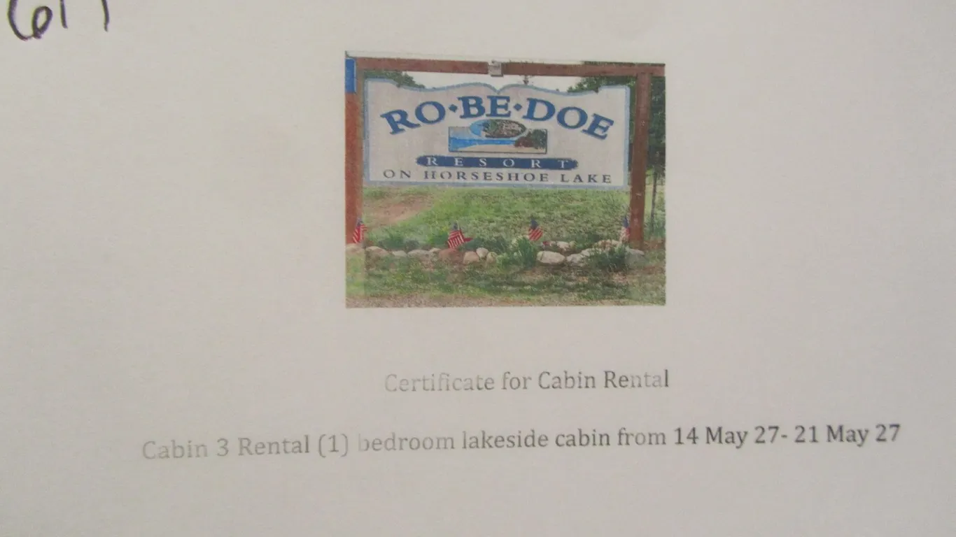 Rental Of Cabin 3 at Ro-Be-Doe Resort on Horseshoe Lake, Merrifield MN May 14 2027 to May 21st 2027