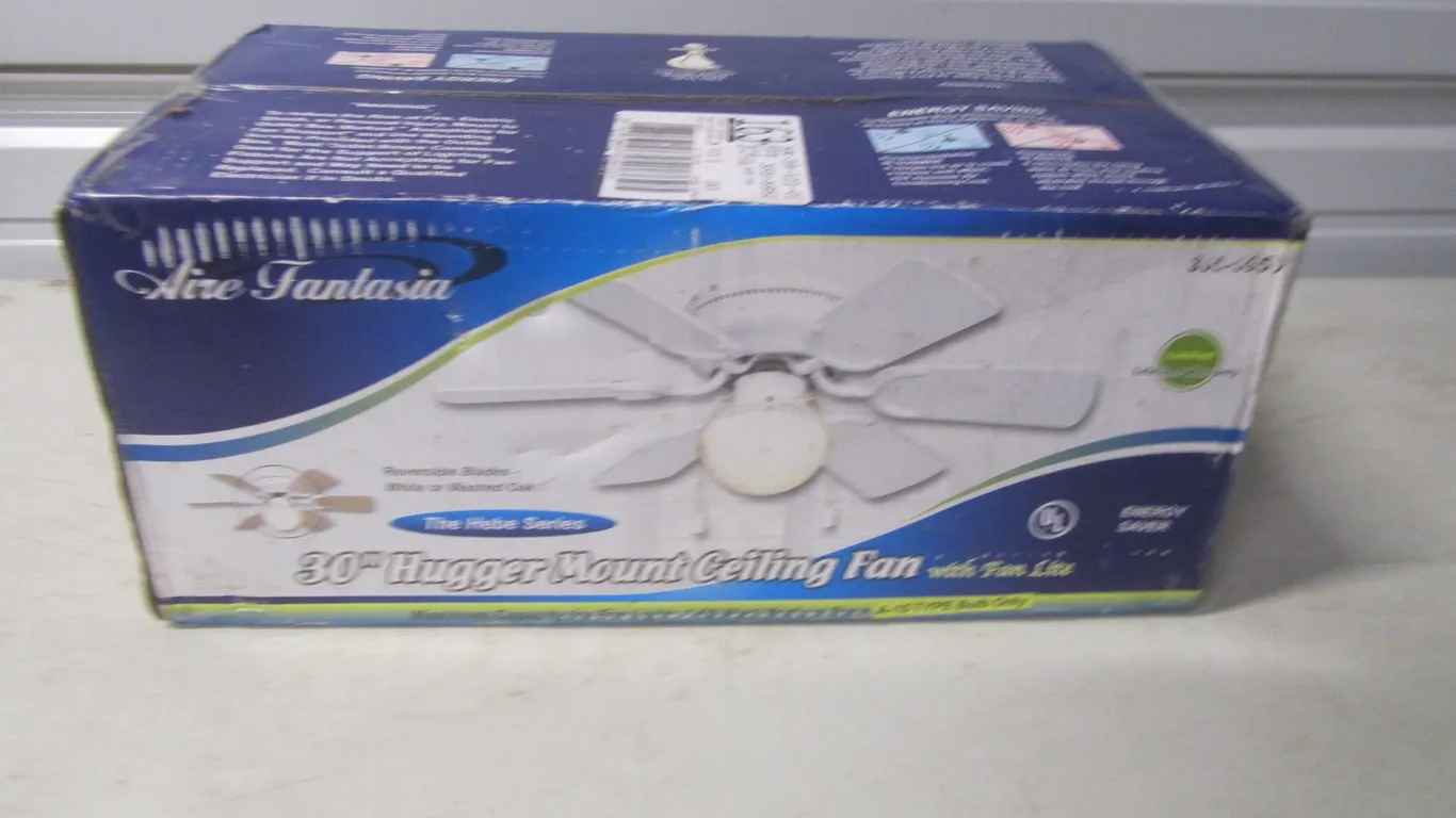 Aire Fantasia 30" Hugger Mount Ceiling Fan w/Fan Light