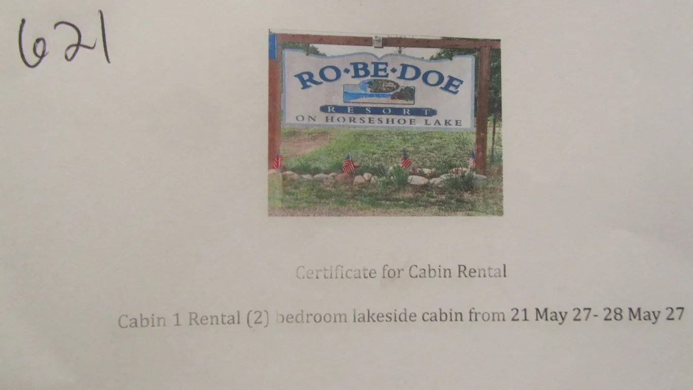 Rental Of Cabin 1 at Ro-Be-Doe Resort on Horseshoe Lake, Merrifield MN May 21st 2027 to May 28th 2027