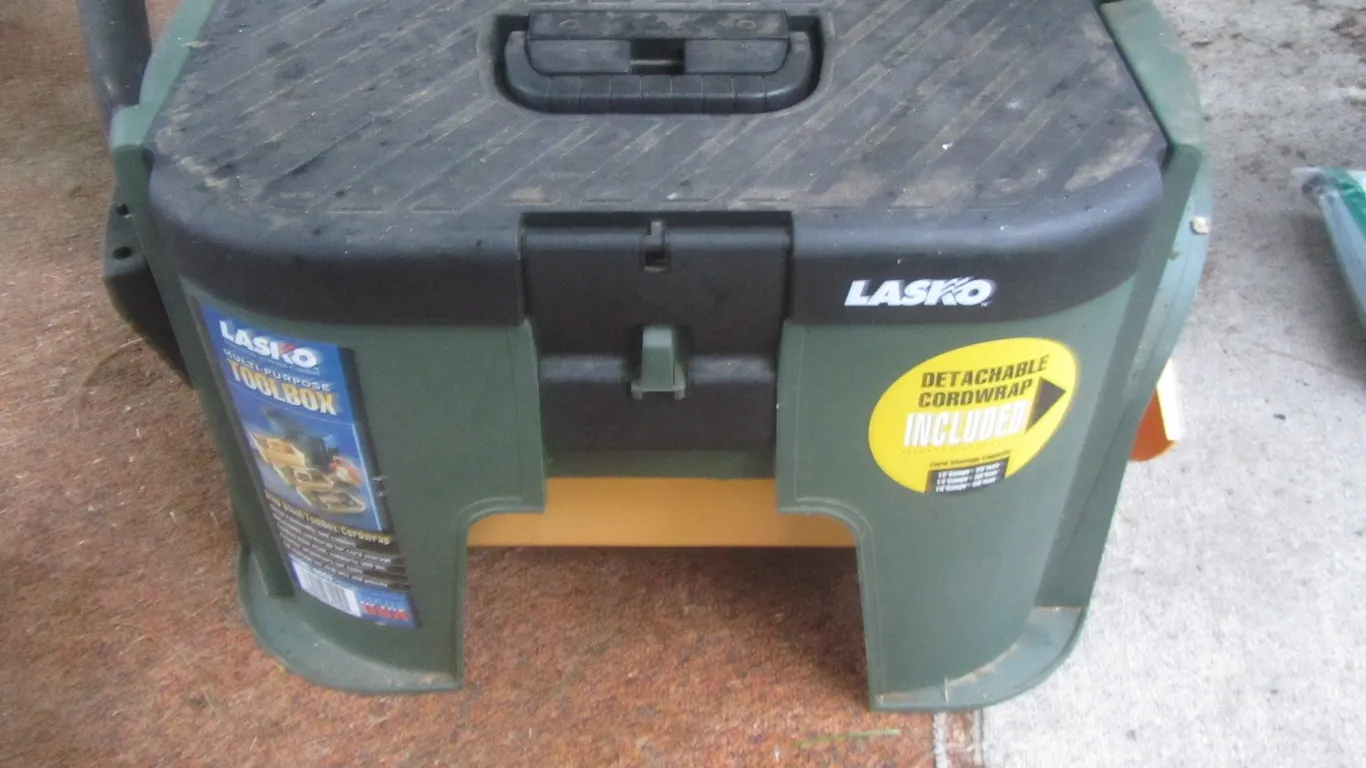 Lasko Multi-Purpose Toolbox/Step Stool/Cordwarp