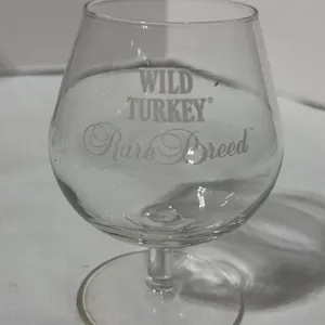 Wild Turkey Rare Breed brandy snifter with a short stemmed pedestal base