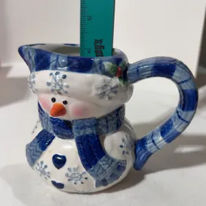 Vintage ceramic snowman creamer or small pitcher