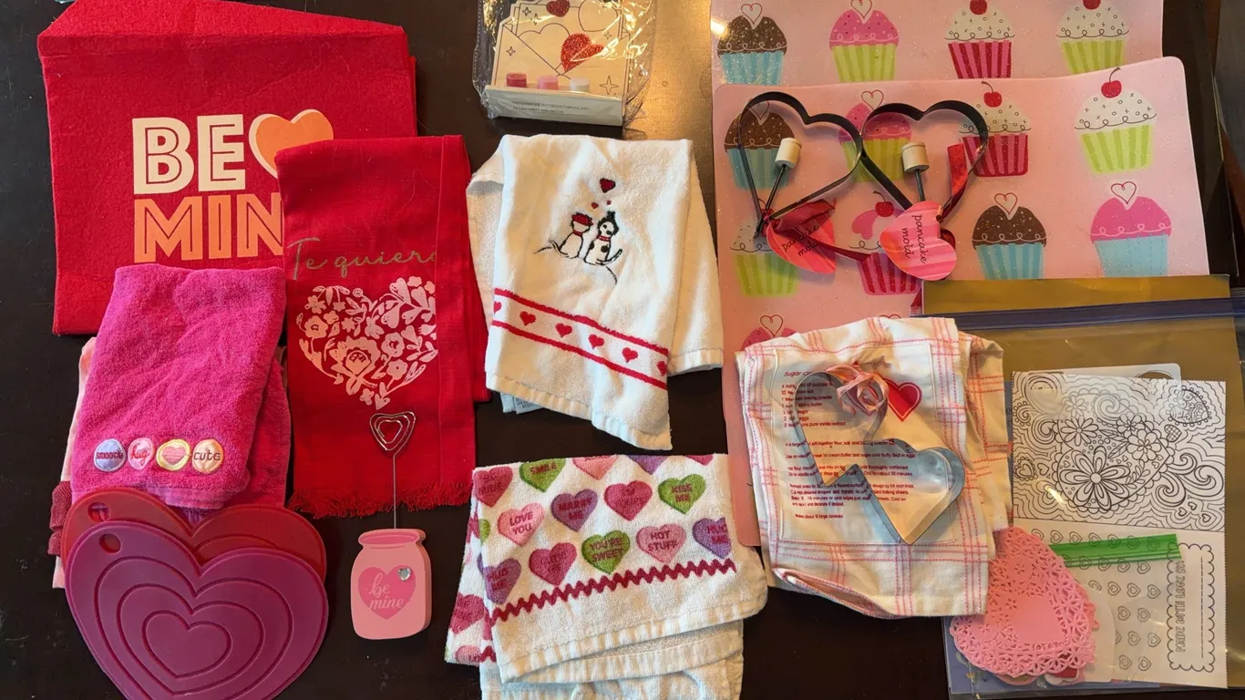 Collection of Valentine items
