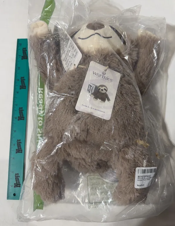 Brand-new, packaged Warmies Microwavable Sloth Plush