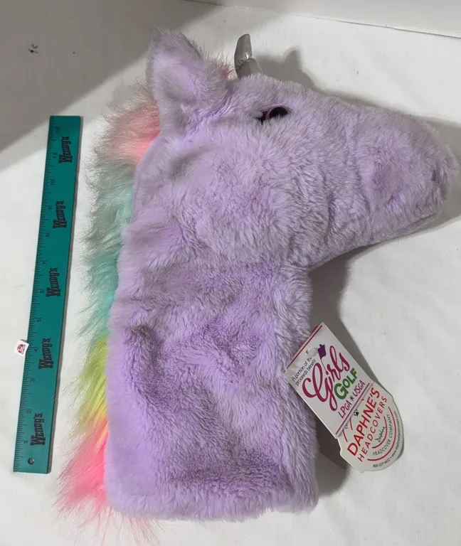 Pastel purple unicorn golf driver headcover by Daphne's Headcovers