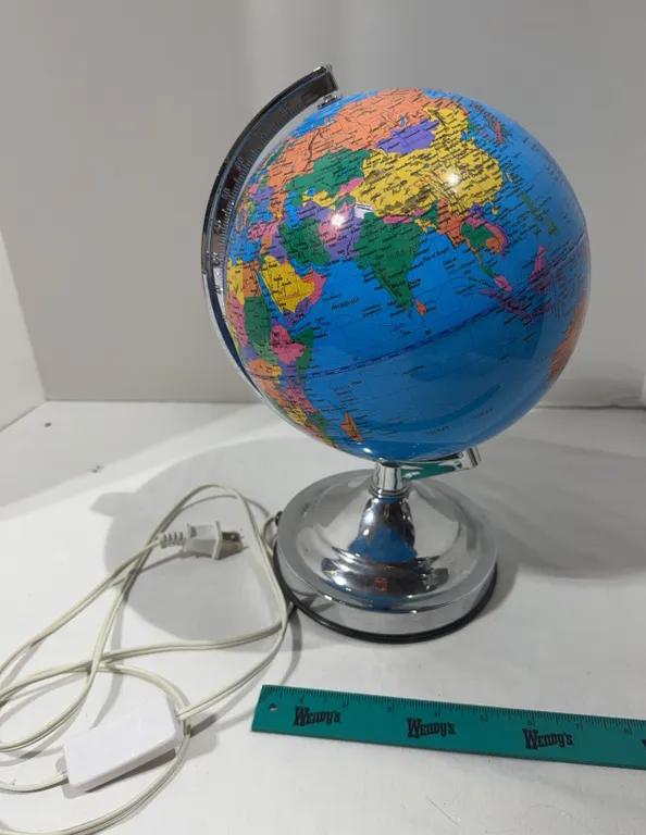 Illuminated world globe