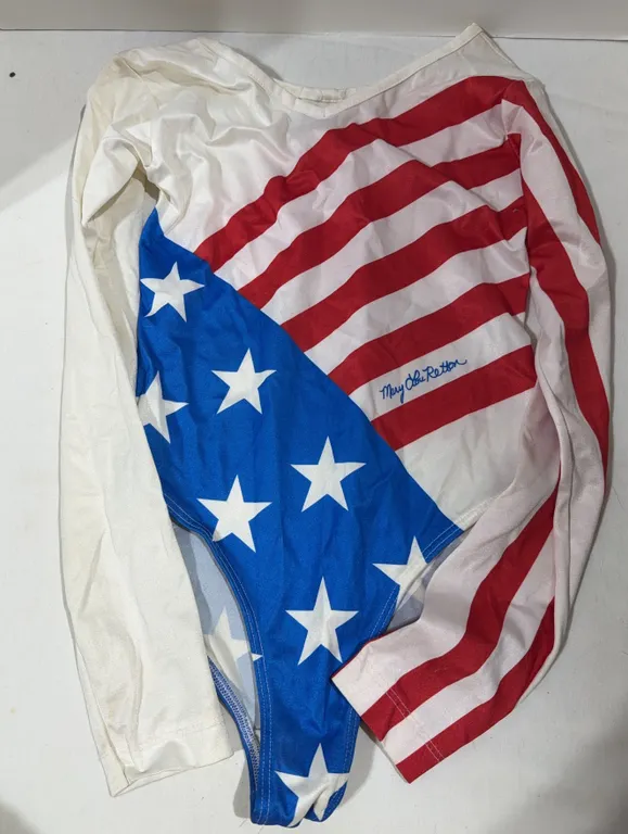 Vintage long-sleeve Mary Lou Retton gymnastics leotard