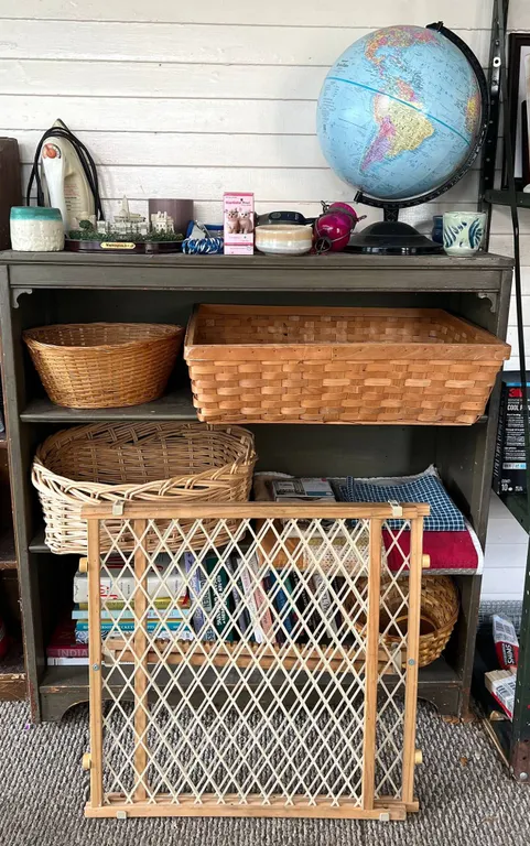 Multi-Shelf Bookcase With Baskets & Decor