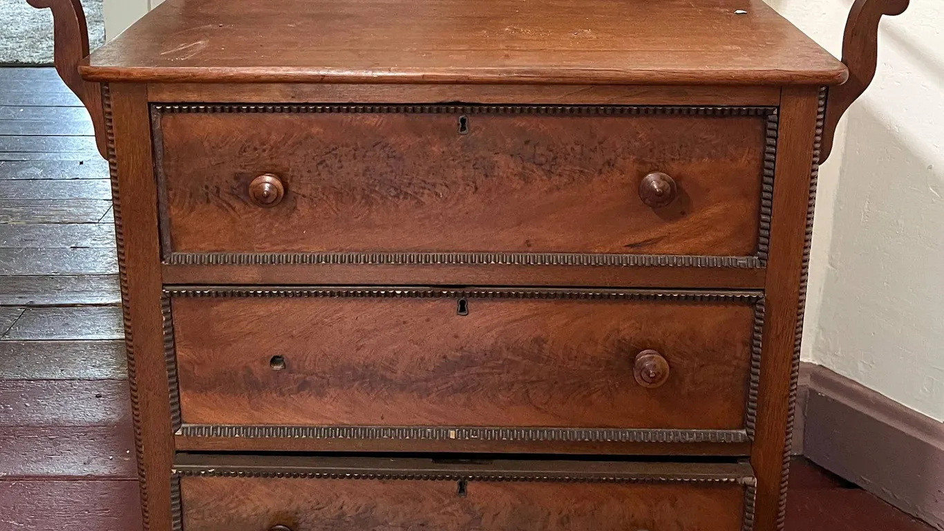 Antique Three-Drawer Victorian Dresser