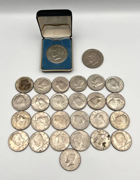 Eisenhower Dollars and Kennedy Half Dollars Lot