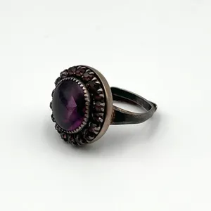 Vintage Sterling Silver Amethyst Ring