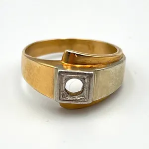 14K Gold Modernist Men's Ring Setting