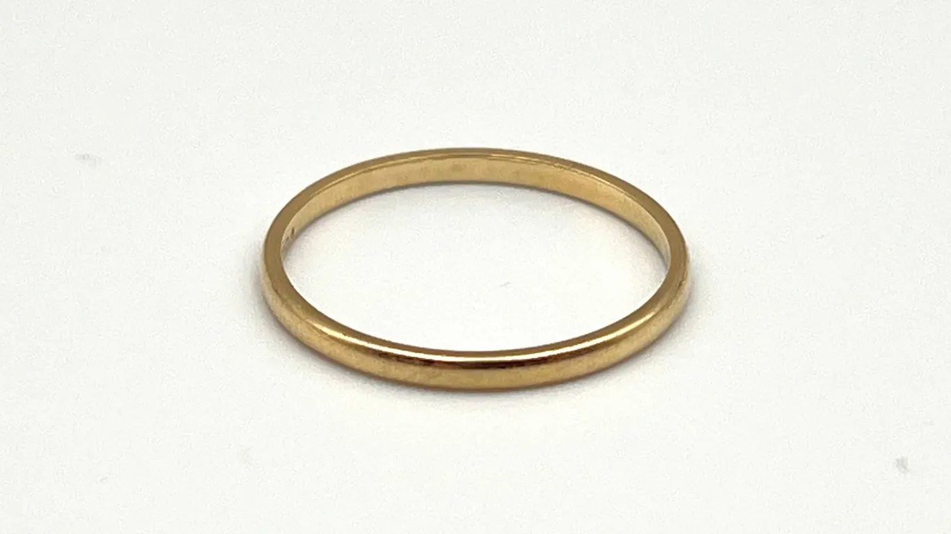14K Yellow Gold Plain Band Ring