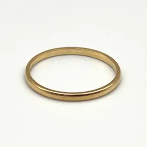14K Yellow Gold Plain Band Ring