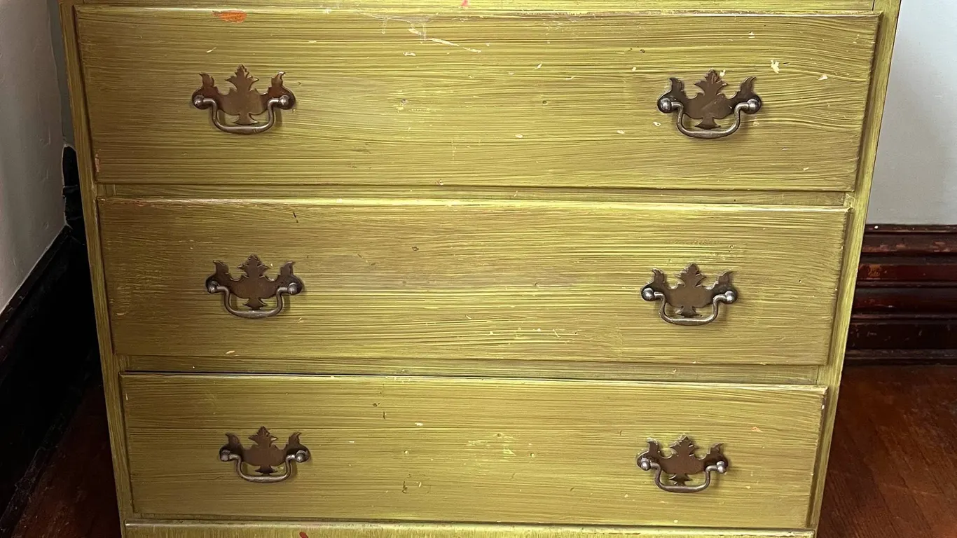 Vintage Three-Drawer Painted Chest