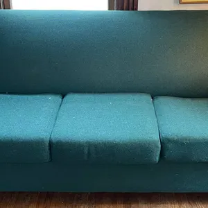 Modern Green Upholstered 3-Seat Sofa