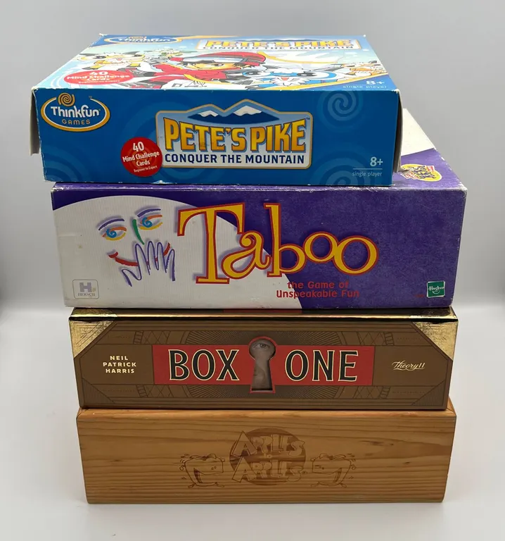 Board Game Lot: Taboo, Box One, Apples to Apples