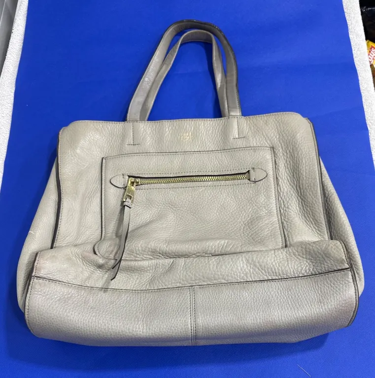Vince Camuto New York Gray Leather Tote Bag