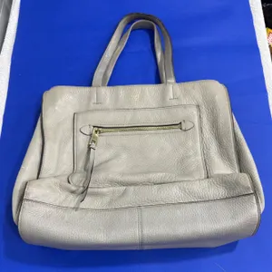 Vince Camuto New York Gray Leather Tote Bag
