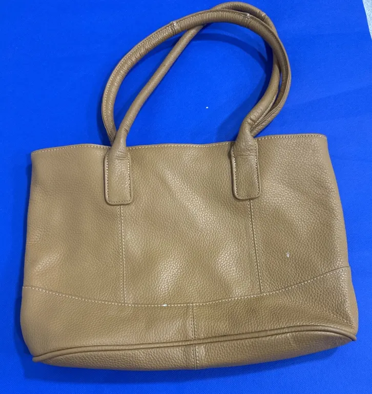 Tan Faux Leather Tote Bag by Nine & Co.
