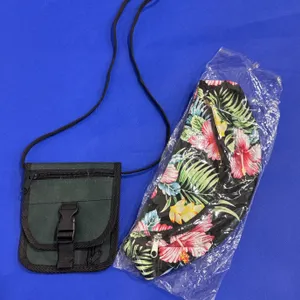 Green Mini Shoulder Bag and Home-X Tropical Print Face Mask
