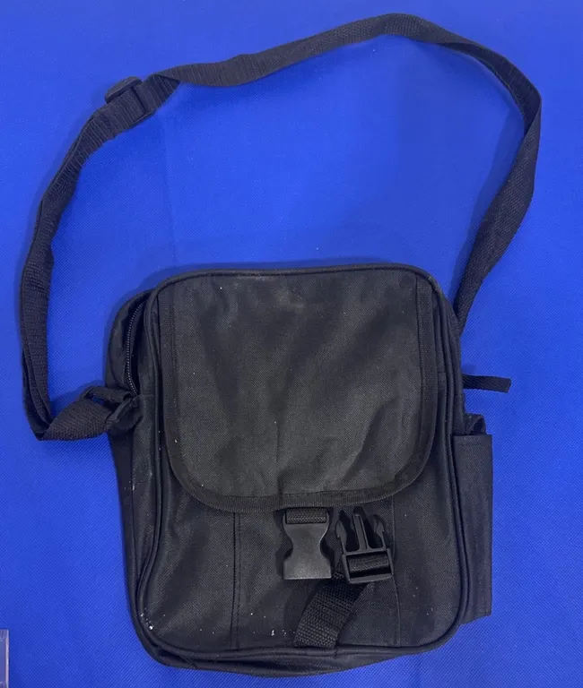 Black Nylon Crossbody Bag with AARP Branding