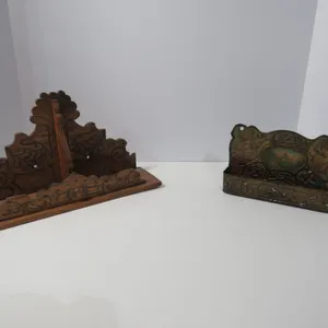 Antique Wall Shelf and Comb/Brush Holder