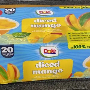 *NEW* Dole Diced Mango Fruit Bowls, 20 Ct - Best By: 4/2027