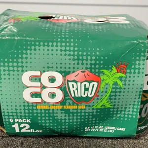 *NEW* Coco Rico Coconut Soda (Pack of 6),12 fl oz - Best By: Unknown