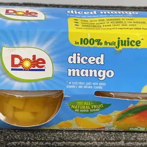 *NEW* Dole Diced Mangos Snack Bowls, 4 Bowls - Best By: 6/2027