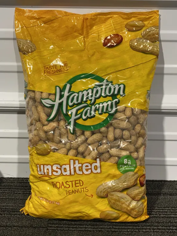 *NEW* Hampton Farms Unsalted In-Shell Peanuts, 5 lbs. - Best By: No Visible Date