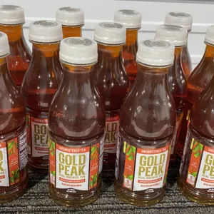 *NEW* Gold Peak Unsweetened Black Iced Tea Bottles, 15.9 fl oz, 12 Bottles - Best By: 12/2026