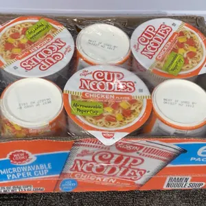 *NEW* Nissin Cup Noodles Chicken Flavor Ramen Noodle Soup, 6 Cups - Best By: 6/2027