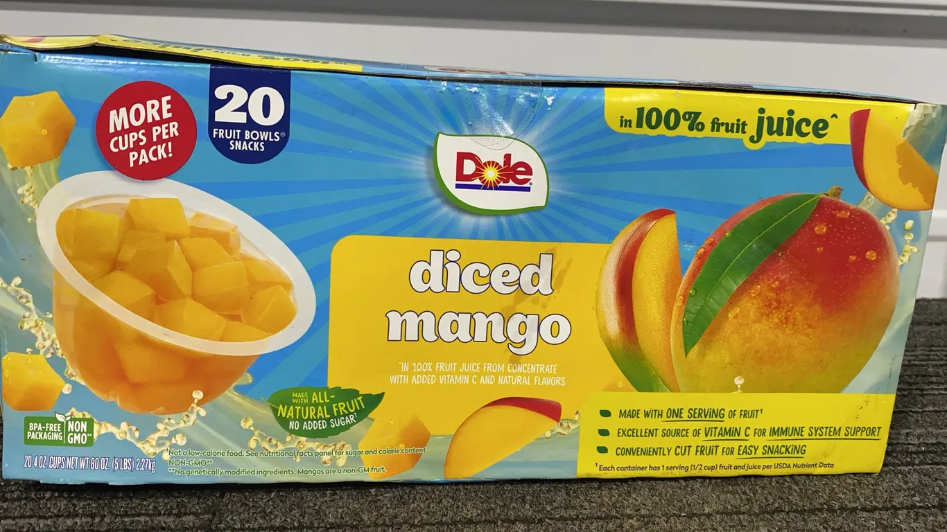 *NEW* Dole Diced Mango Fruit Bowls, 20 Ct - Best By: 12/2026
