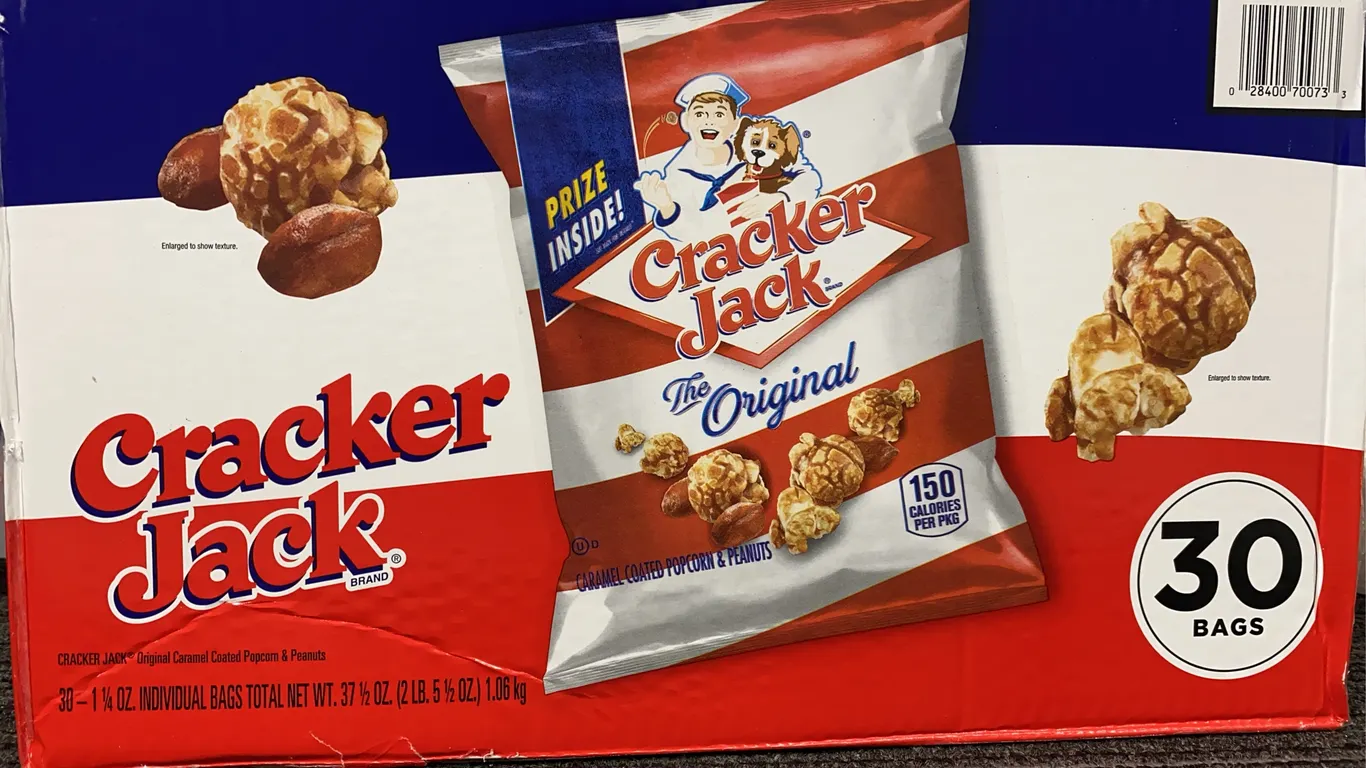 *NEW* Cracker Jack Original Caramel-Coated Popcorn & Peanuts, 30 Bags - Best By: 12/2026