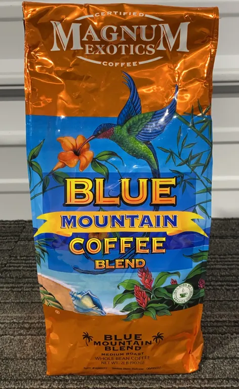 *NEW* Magnum Exotics Blue Mountain Coffee Blend Whole Bean Coffee, 2 lb - Best By: 8/2027