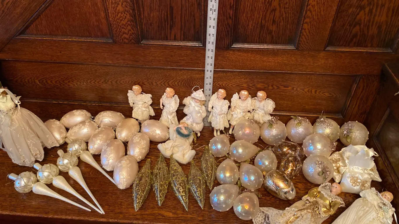 Vintage Christmas Ornaments and Angel Figurines