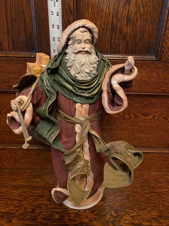 Santa Claus Figurine With Sack and Gifts