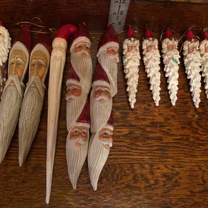 Vintage Santa Claus Christmas Ornaments in Various Styles