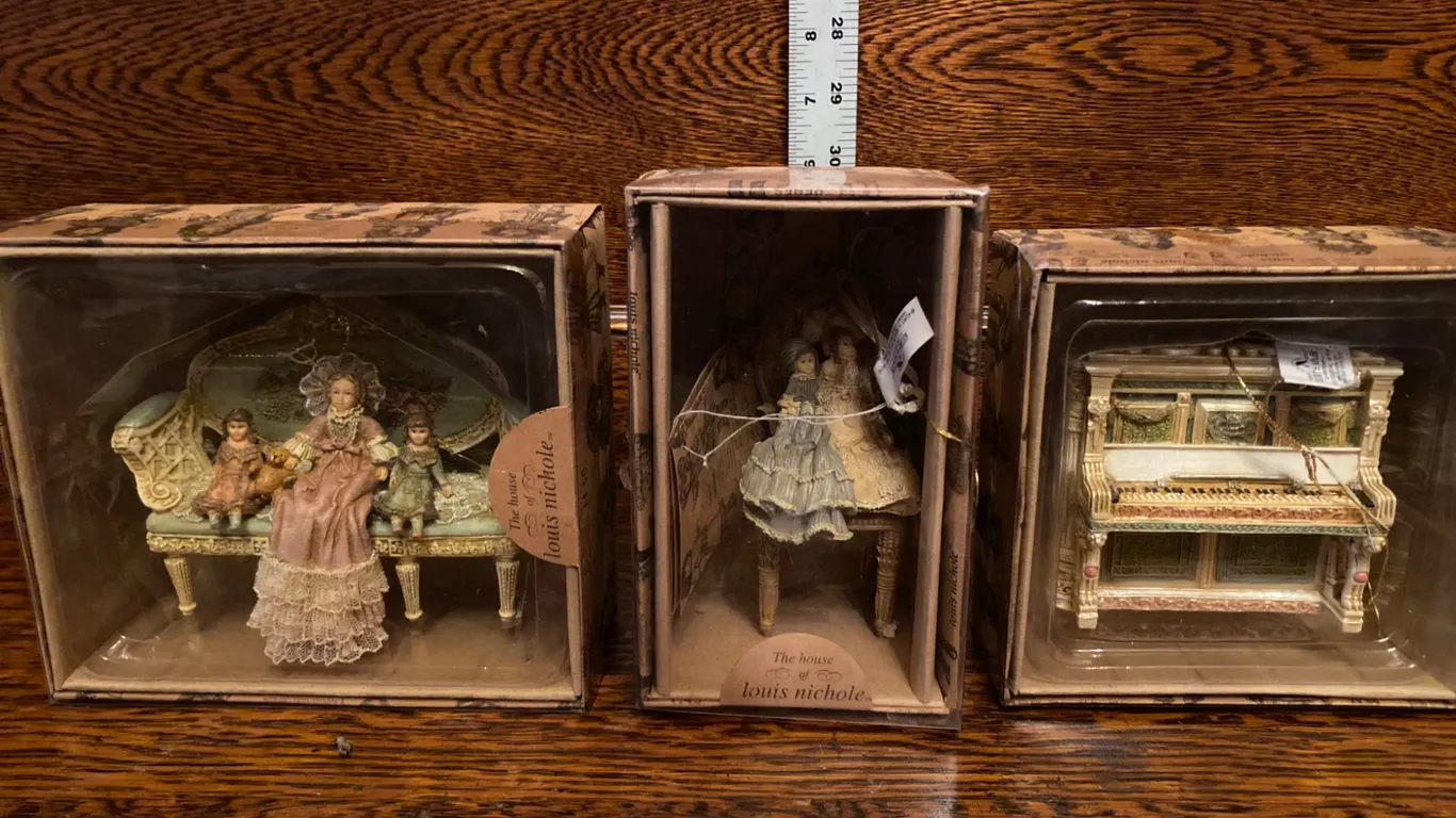 3 - 1999 Louis Nichole Decorative Figurines in Original Boxes