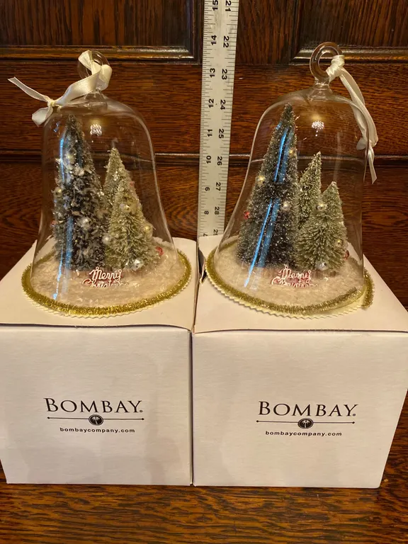 Bombay Company Glass Christmas Tree Domes
