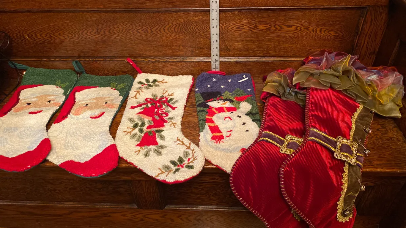Decorative Christmas Stockings in Various Styles
