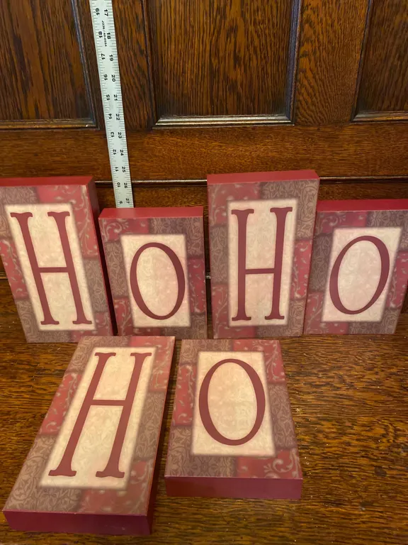 Wooden Ho Ho Ho Wall Decorations