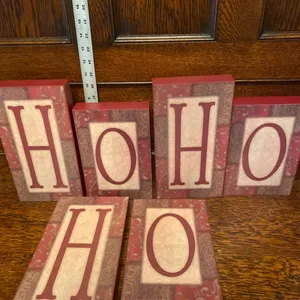 Wooden Ho Ho Ho Wall Decorations