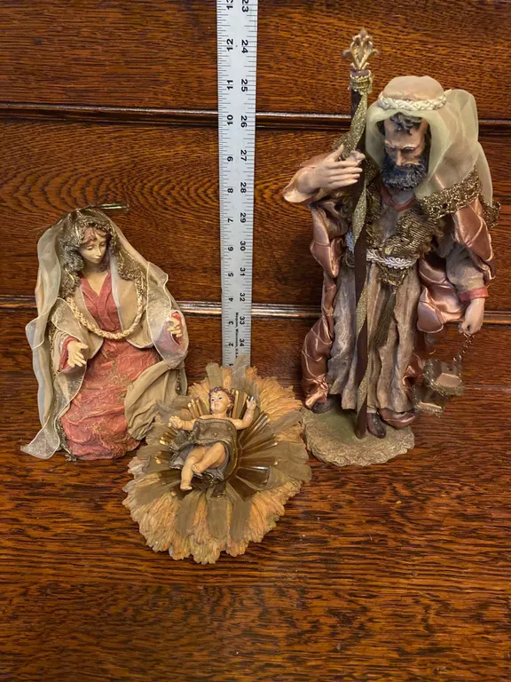 Department 56 Nativity Figurines: Holy Family Set with Mary, Joseph, and Baby Jesus