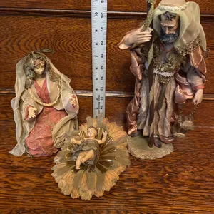 Department 56 Nativity Figurines: Holy Family Set with Mary, Joseph, and Baby Jesus