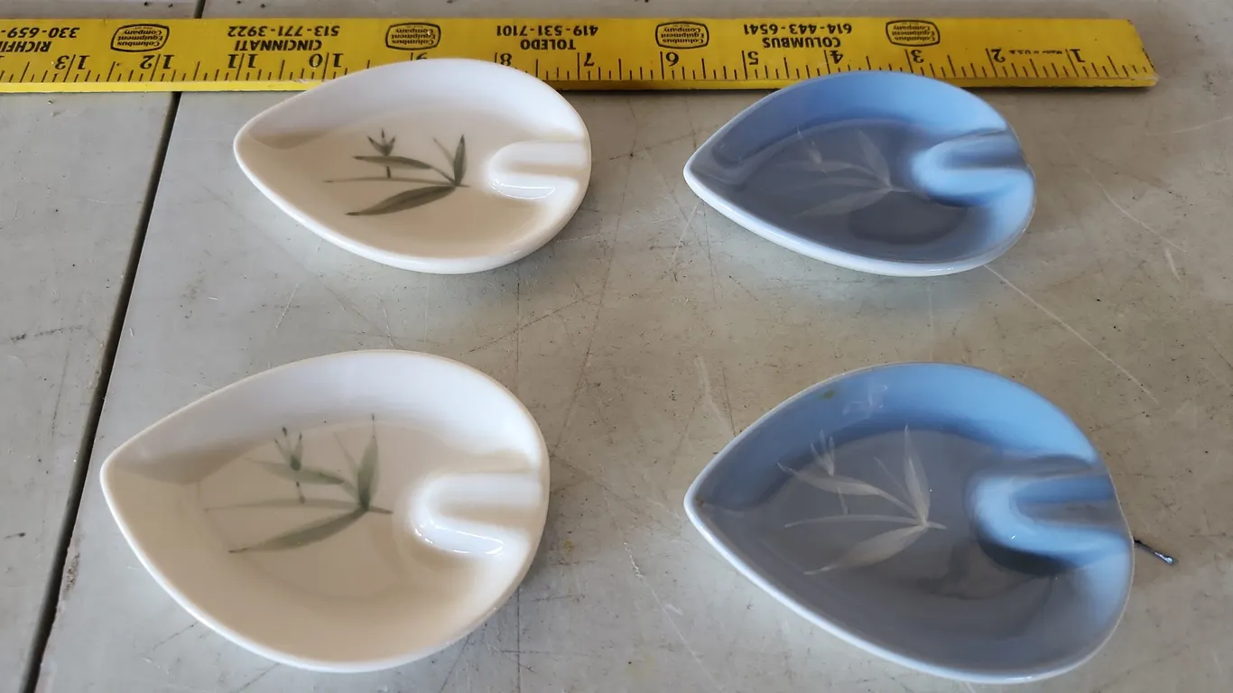 Vintage Winfield U.S.A. Set Of 4 Bamboo Ashtrays
