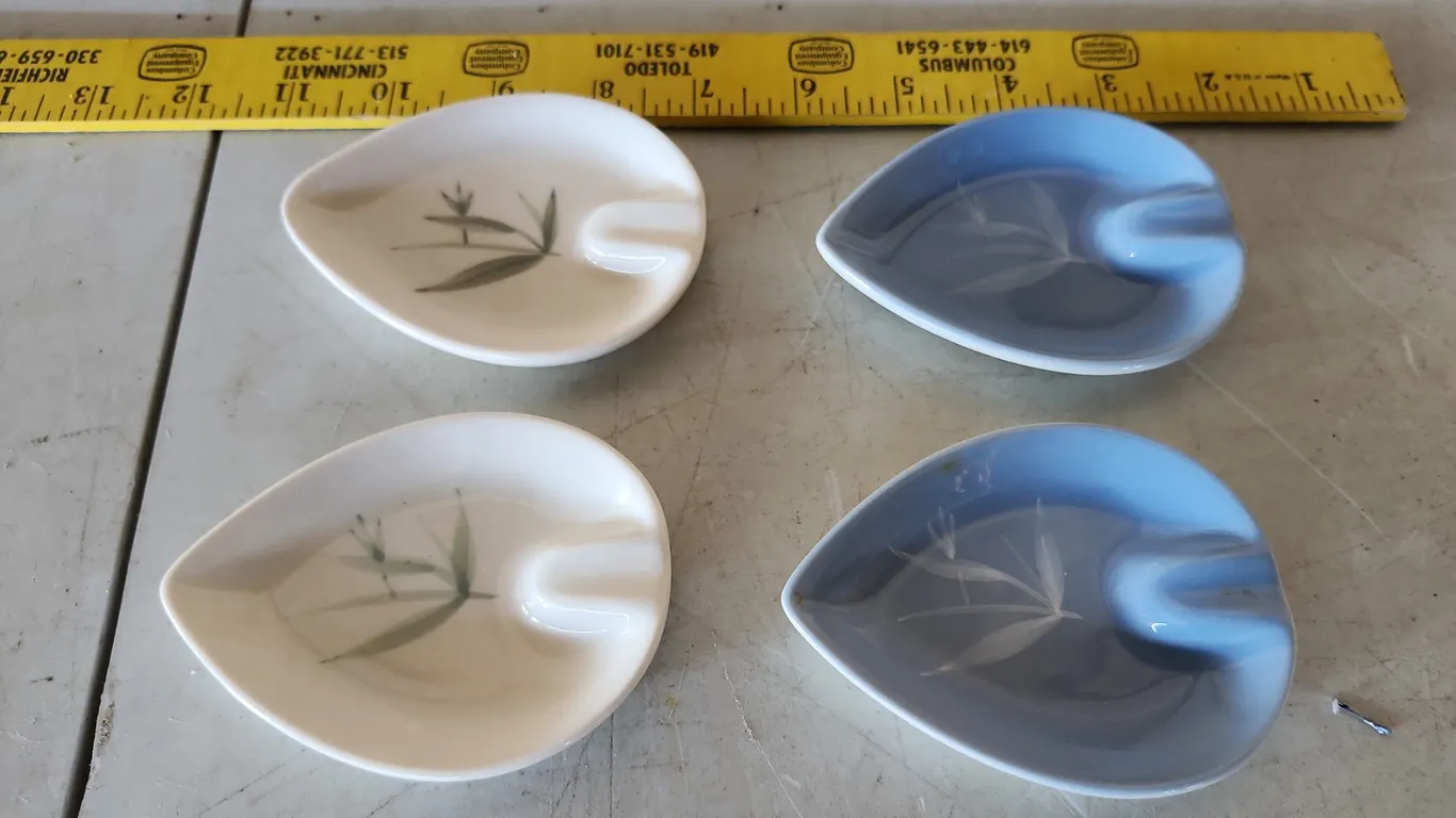 Vintage Winfield U.S.A. Set Of 4 Bamboo Ashtrays