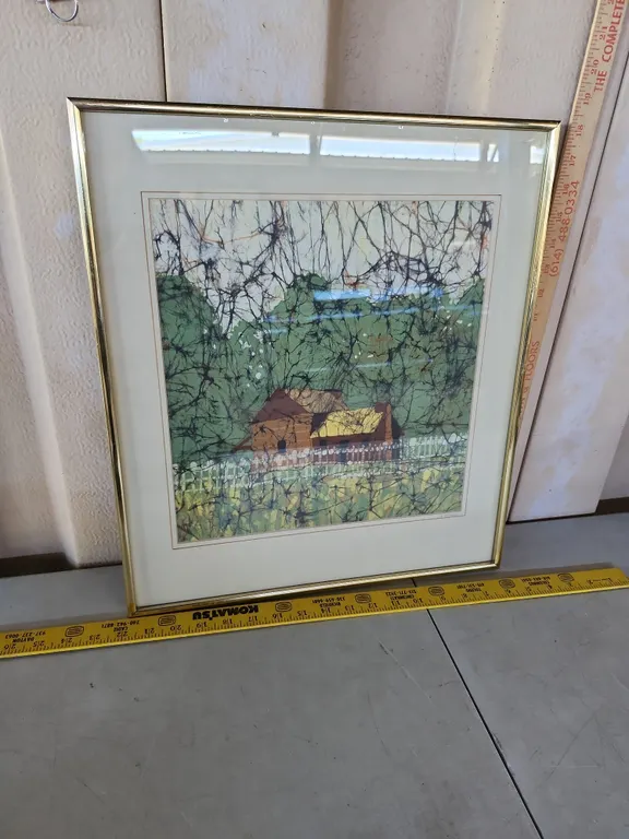 Vintage S. Richwine Batik #477 Artwork 16.25"X18.25"