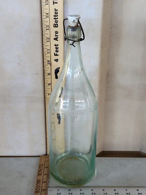 Vintage W.T. Wagner's Sons Co Cincinnati, O. Half Gallon Decanter Bottle